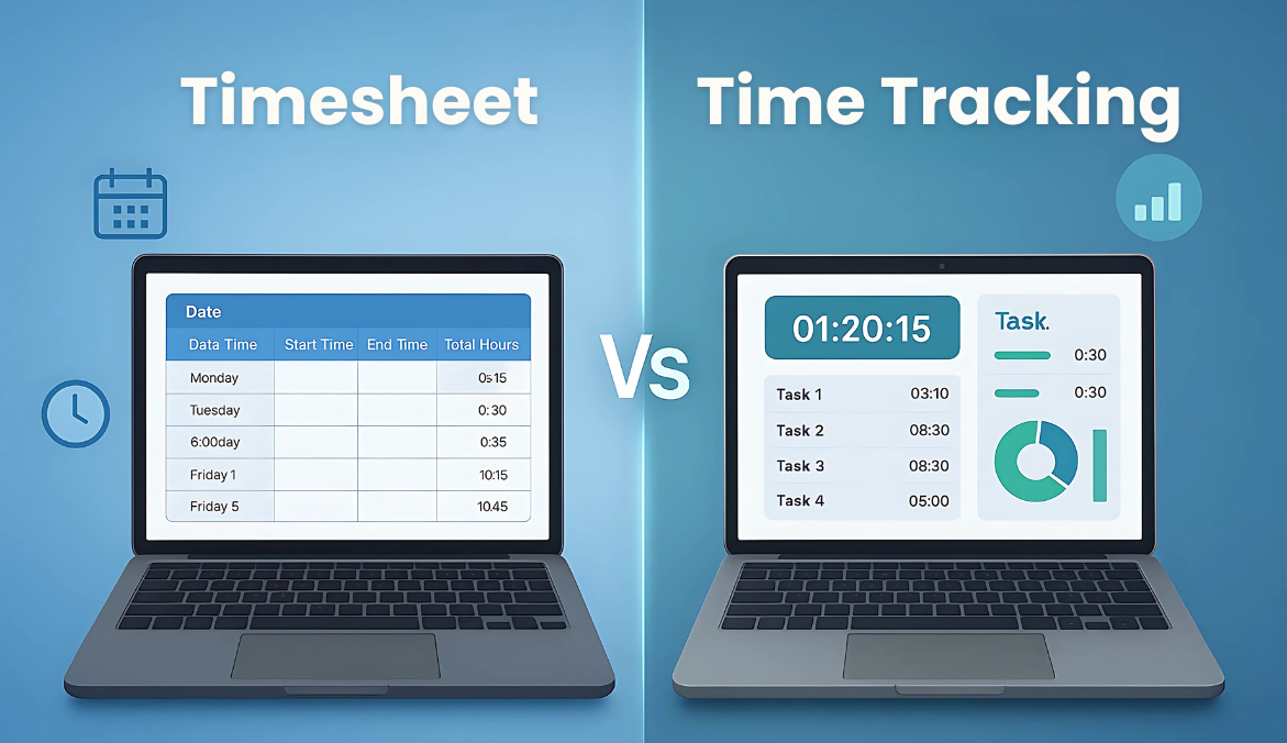 Timesheet Vs Time Tracking